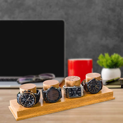カスタマイズされたロゴ 受け入れられる 固いオーク 木製時計ディスプレイ スタンド