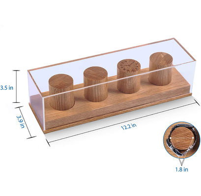 カスタマイズされたロゴ 受け入れられる 固いオーク 木製時計ディスプレイ スタンド