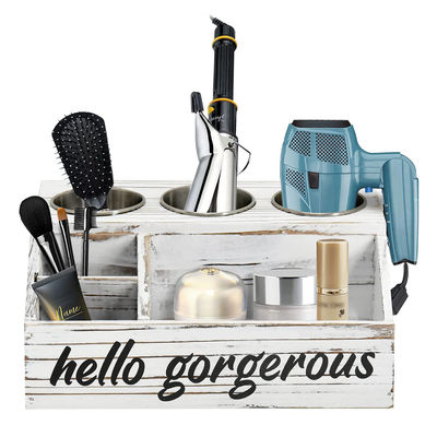 パーソナライズされたロゴと風俗的なデザインスタイル 壁マウント ヘアスタイリングケアツールオーガナイザー