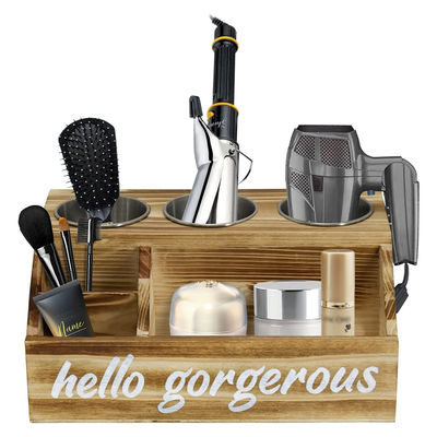 パーソナライズされたロゴと風俗的なデザインスタイル 壁マウント ヘアスタイリングケアツールオーガナイザー