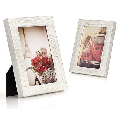 田舎風の家飾り 木の壁アートプラーク フォトフレームと焼印のサイン