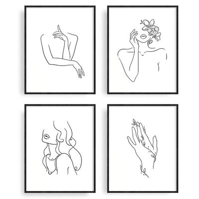 緑色植物壁画 4/6 植物木壁飾り絵 8"x10"鉄