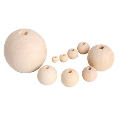 20mm 丸い木製の丸珠 自然色でDIYプレゼントとネックレスのために素晴らしい