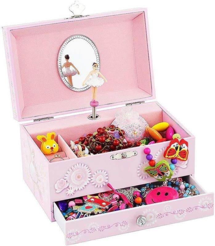 ギフトパッケージ カスタム プリンセス MDF ピンク バレリーナ テーマ ミュージカル 女の子のための宝石箱