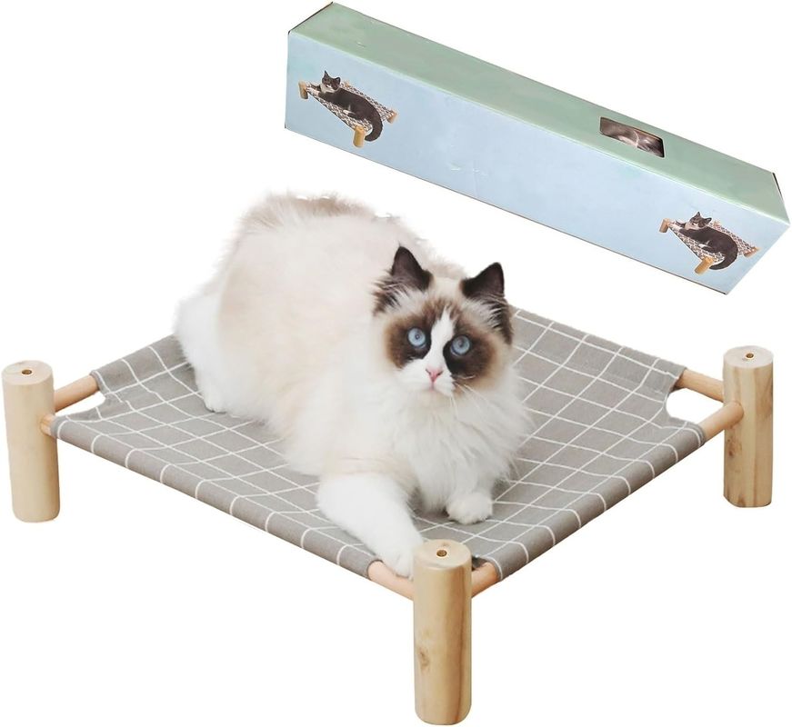 木製 の 高い 犬 猫 の ベッド と 猫 の ハンマック ベッド は,あなたの ペットの 快適さと 健康 を 向上 さ せる