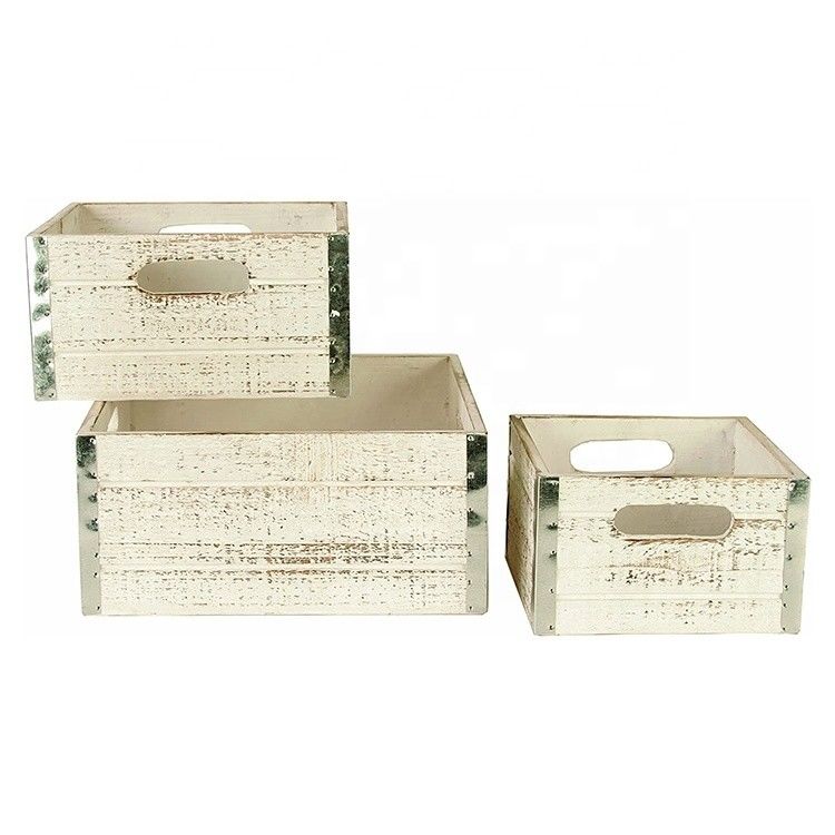 工芸品用の未完成の木製のリンゴ箱 3つのカスタマイズされた形状印刷箱セット
