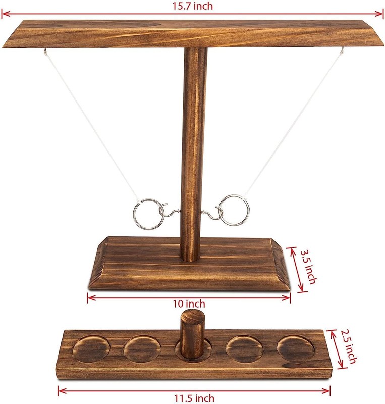 固形木製のリング ハック 投げゲーム 人気 バーの学習体験のためにカスタマイズ