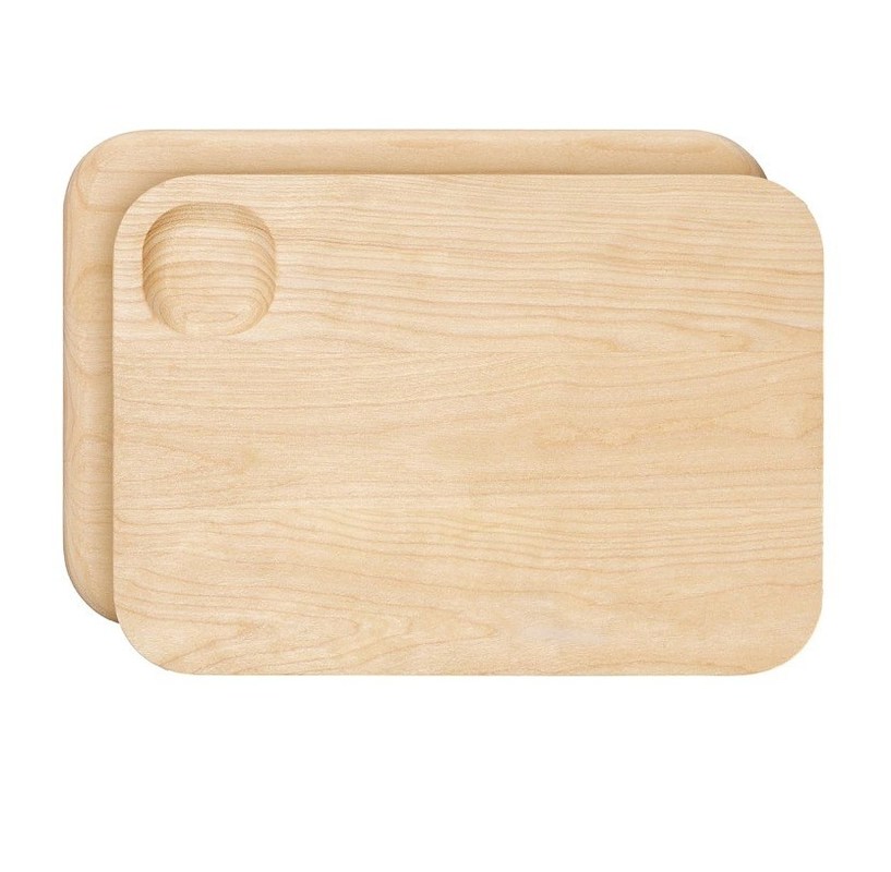 食品用ミネラルオイルワックス仕上げで塗装された10 x 7インチベリー木の切断板