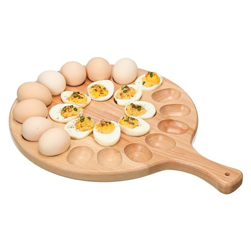 キッチン用品を保管するための24ホールの木製トレイ