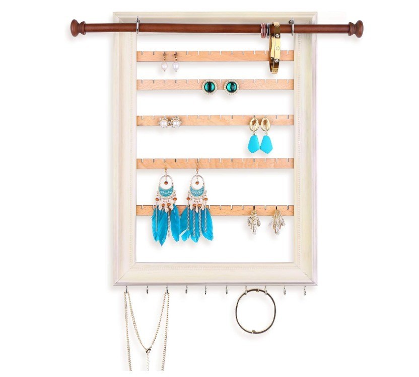 折りたたみのないラック イヤリングホルダー 壁飾り ディスプレイ ブレスレット ネックレスホルダーと棒