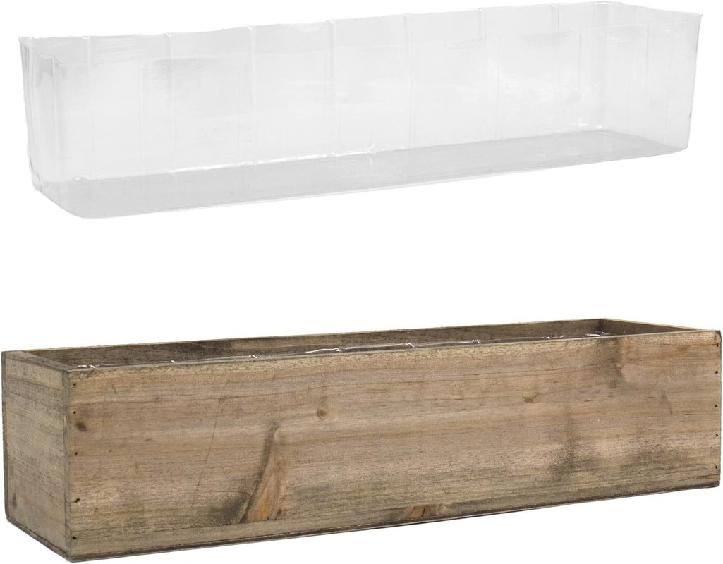 他のギフト・クラフト 贅沢な田舎茶色の木製のプランターボックス