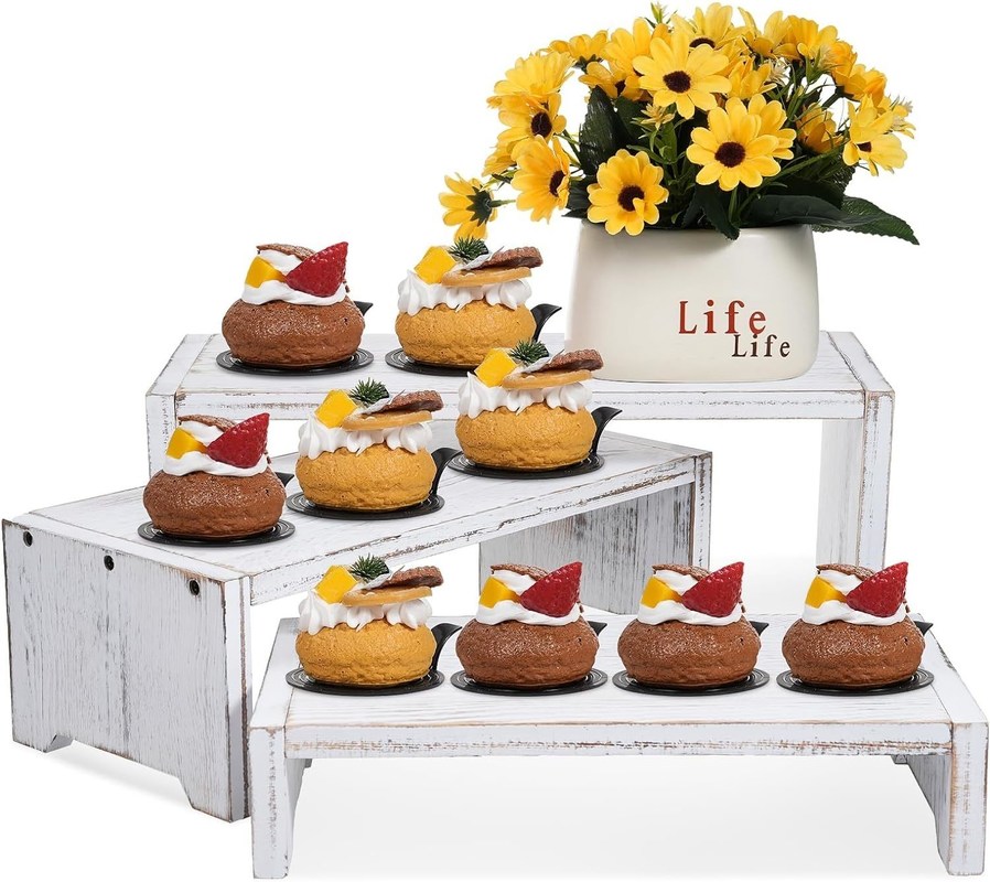 家庭装飾とプレゼント 機能デザイン 3層木製銅製のカップケーキ デザートディスプレイライザー