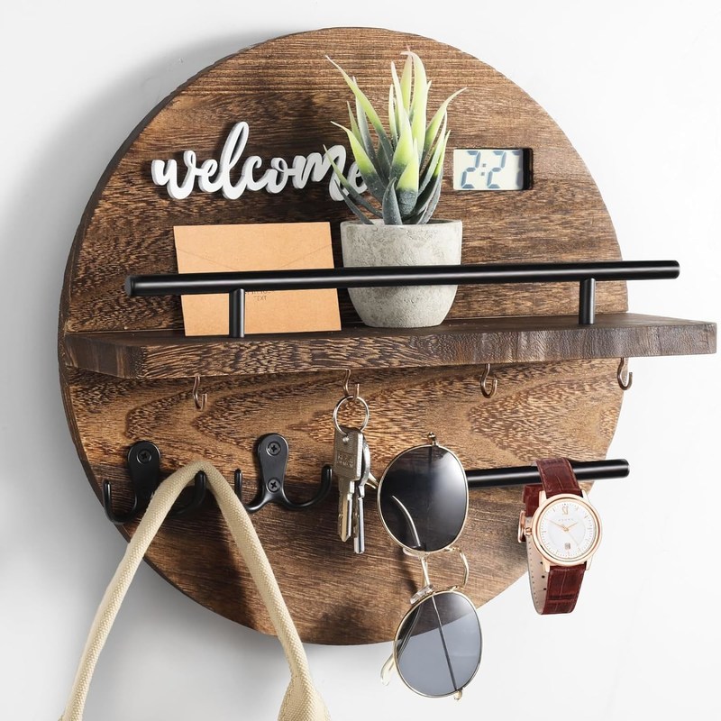 壁のための現代的なスタイル 木製のキーホルダー 空間を節約し,入口廊下キッチンオフィスに魅力を追加