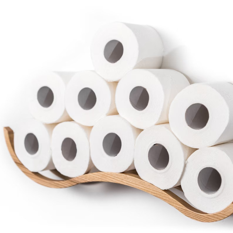 オーダーメイド ロゴ 容認 木製 クローゼット トイレットペーパーホルダー 棚 浴室