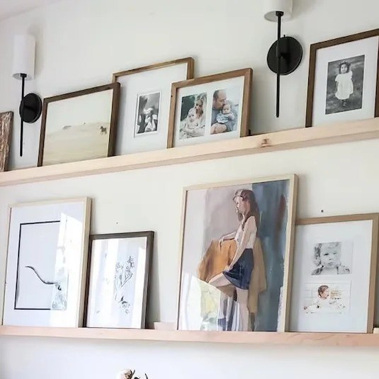 木製の家具 田舎風 固い硬木 浮遊棚 オーダーメイドオプション