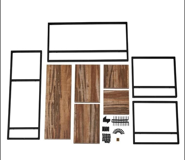 カスタム サービス パイン 木色 浮遊 壁 吊り 鉄 棚 寝室 展示