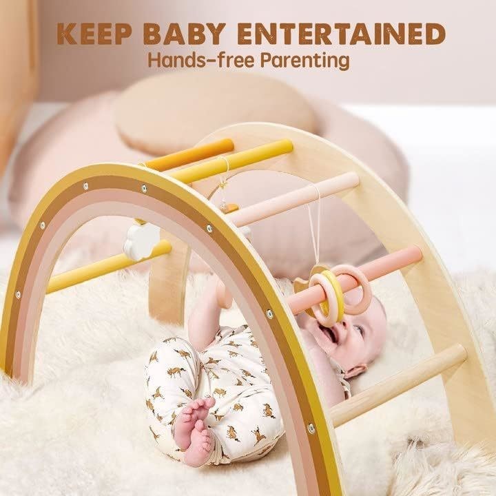 ユニセックス 木製 遊び ジム 赤ちゃん 0-5 ヶ月 お願い ツリー ベビー 玩具 ティニランド