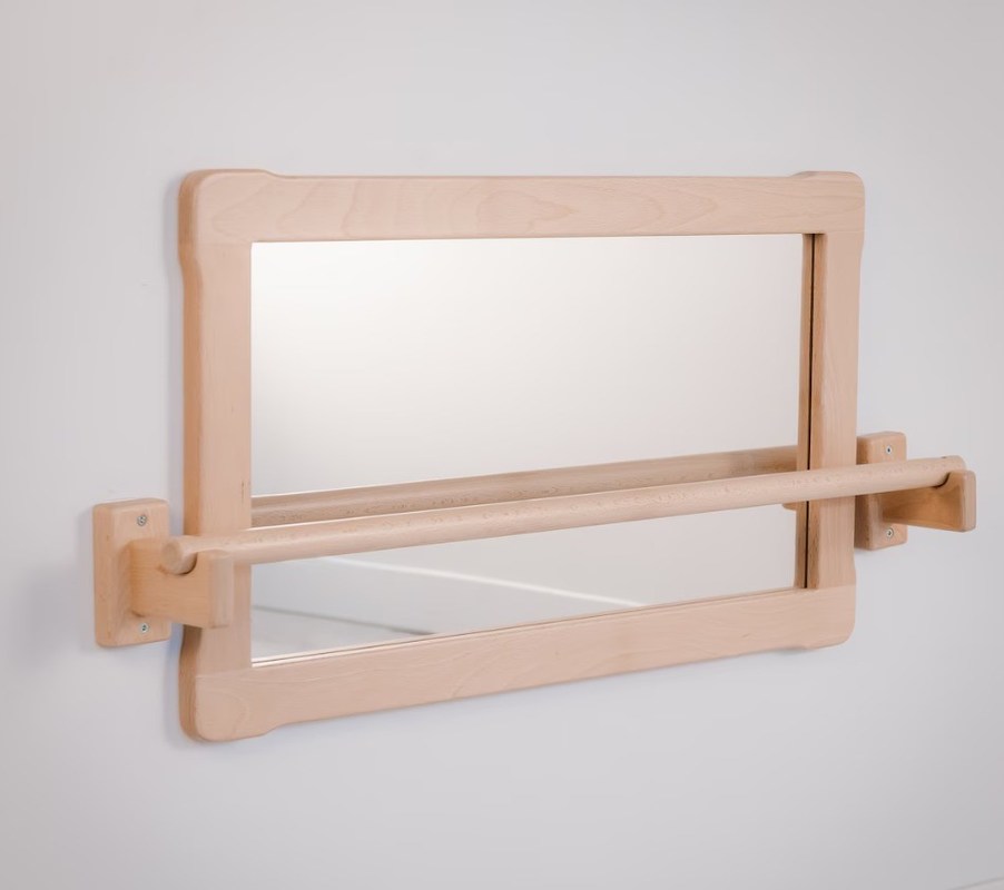 モンテッソーリ 大型鏡と 長引く木製バーは,中国新年の機会にスペースを節約します