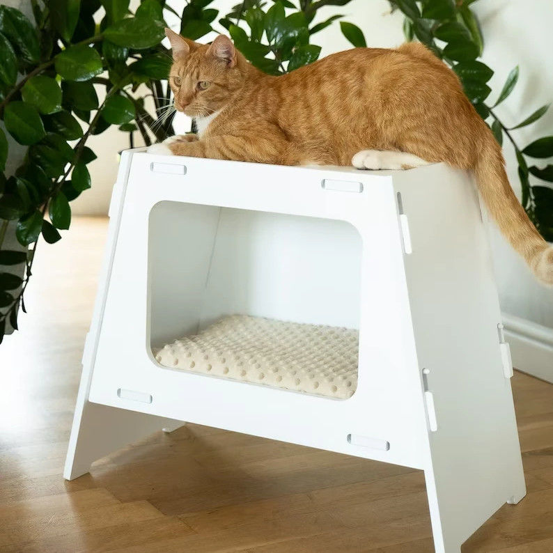 木製のストール 家電 現代の室内 ペットケージ 犬と猫のための家 客室