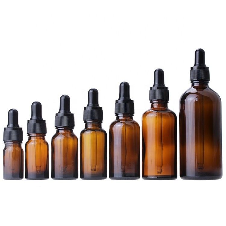 5ml 10ml 15ml 20ml 30ml 50ml 100ml アンバーガラスドロッパーボトル