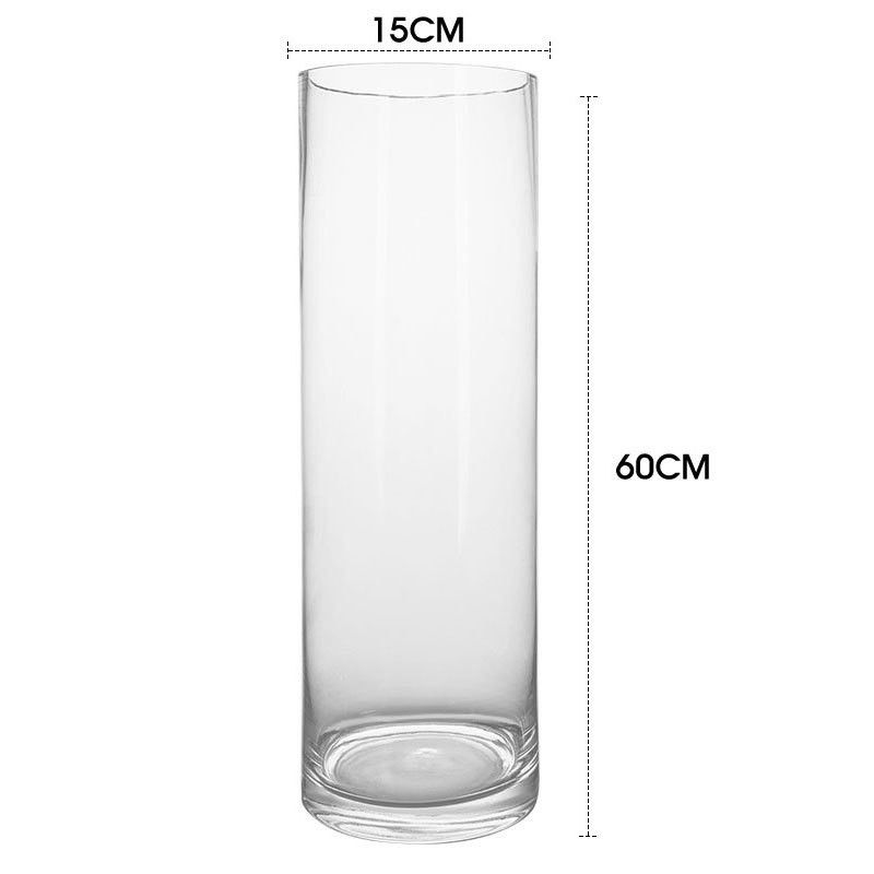 厚い高円筒透明ガラス瓶 ヨーロッパ型 高さ10~60cm