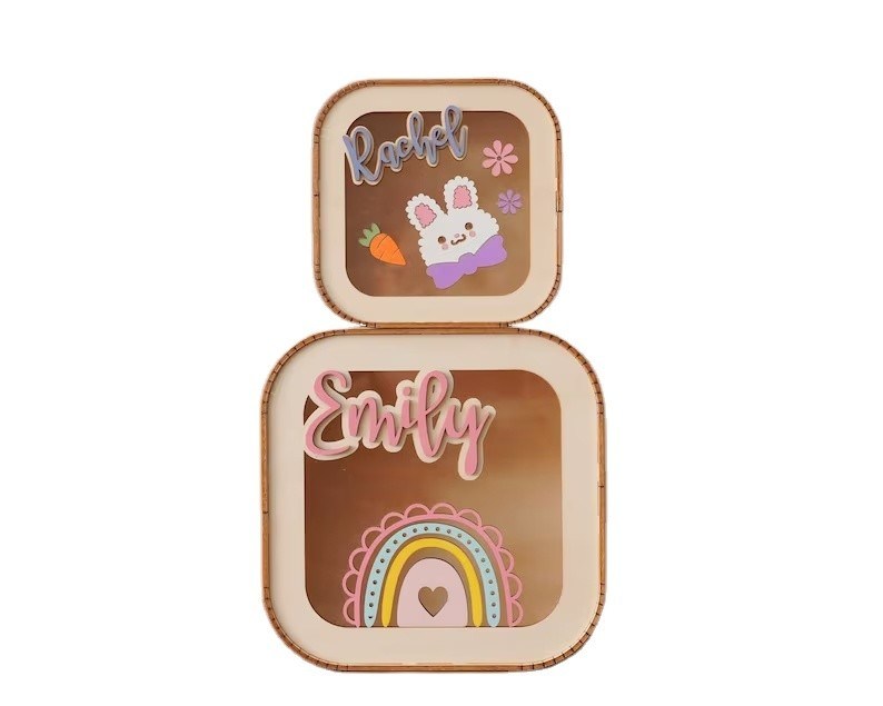 松木の金箱 モンテッソーリ教室 幼稚園装飾 木製の現金箱 娘へのプレゼント