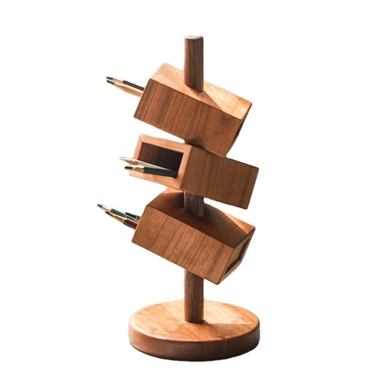 オクタゴナル デスク オーガナイザー NBeech 木 ブラック ウォールナット 兼用 デスク 組織