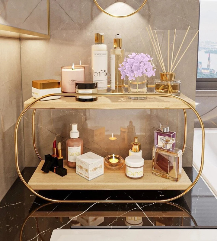 浴室棚 化粧品 香水 貯蔵用 テーブル オーガナイザー