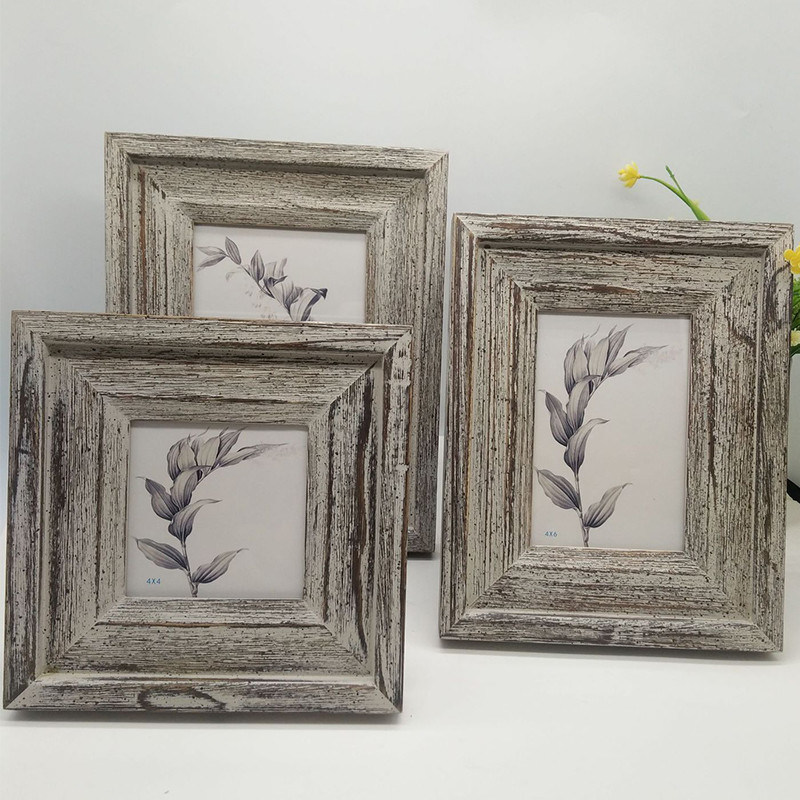 木製の絵画枠 4 " 6 " 7 " カスタム 田舎風 手彫り シンプルな色