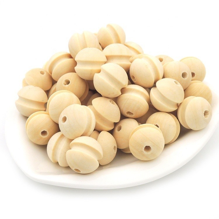 DIY 宝石製作用品 20mm 丸い形の未完成の木製歯珠